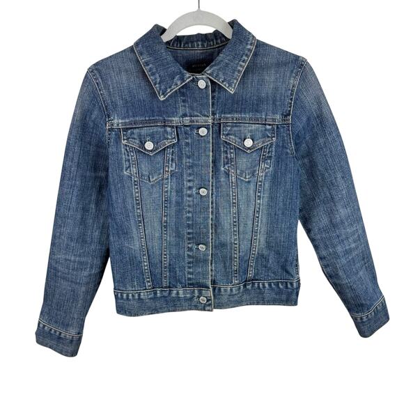 GAP Jackets & Blazers - Gap Stretch Cotton Medium Wash Cropped Casual Classic Button Up Jean Jacket S